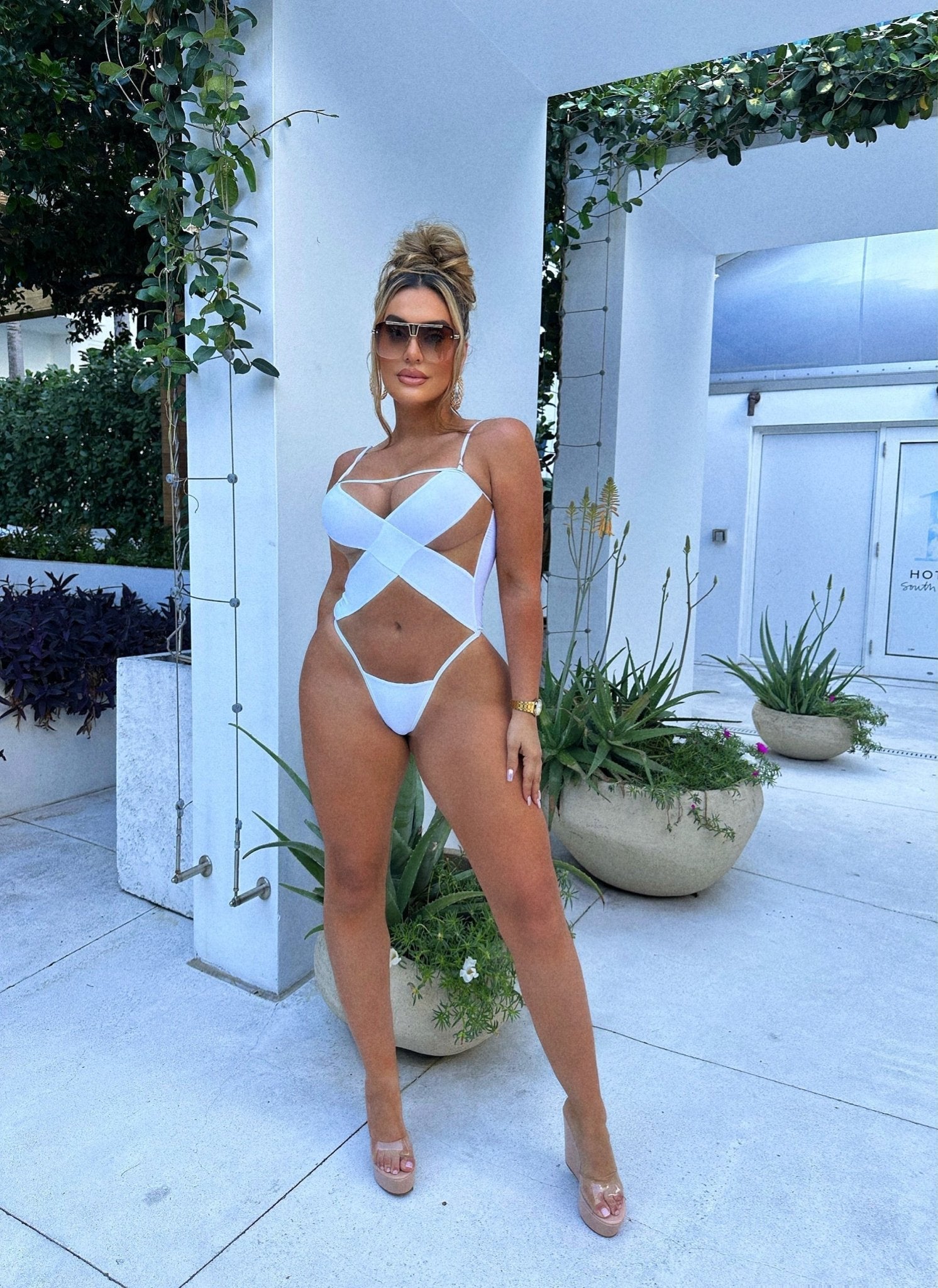 Baby X Skin Monokini (White) - OMG Swim