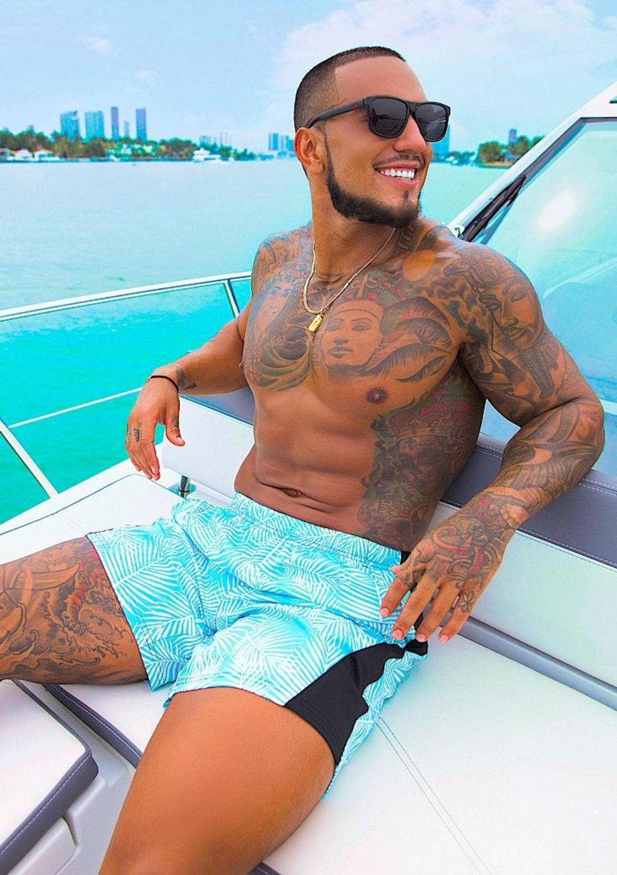 Blue Long Island Swim Shorts - OMG Swim