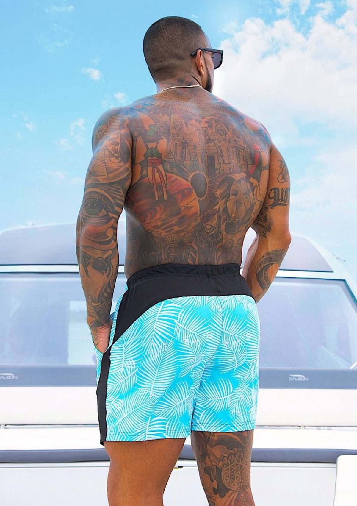 Blue Long Island Swim Shorts - OMG Swim