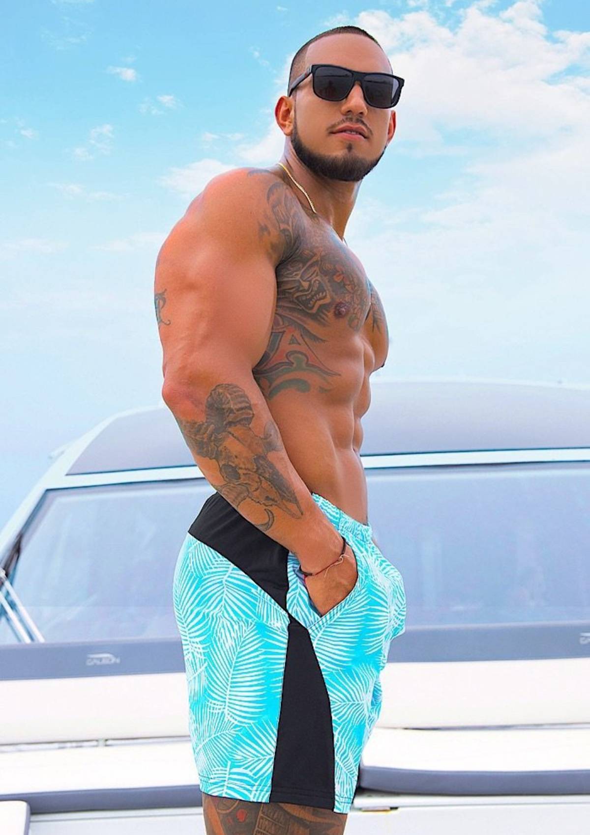 Blue Long Island Swim Shorts - OMG Swim