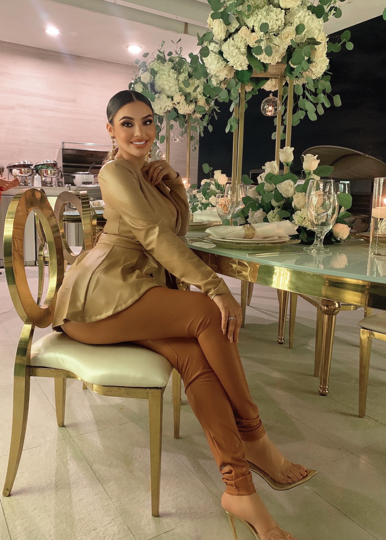 Caramel Latte Faux leather jacket - OMG Swim