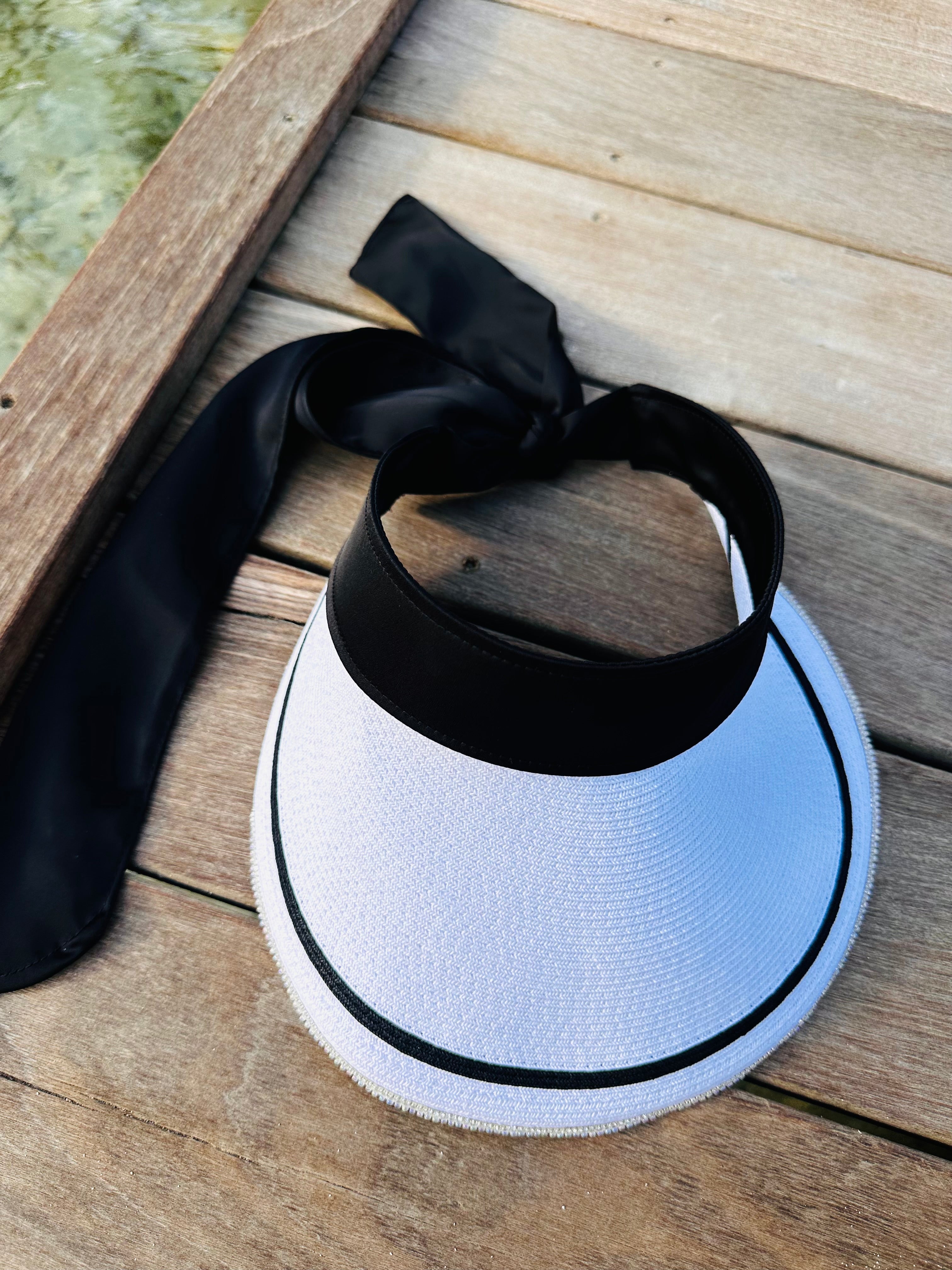 Chic Visor Sun Blocker Hat (White) - OMG Swim