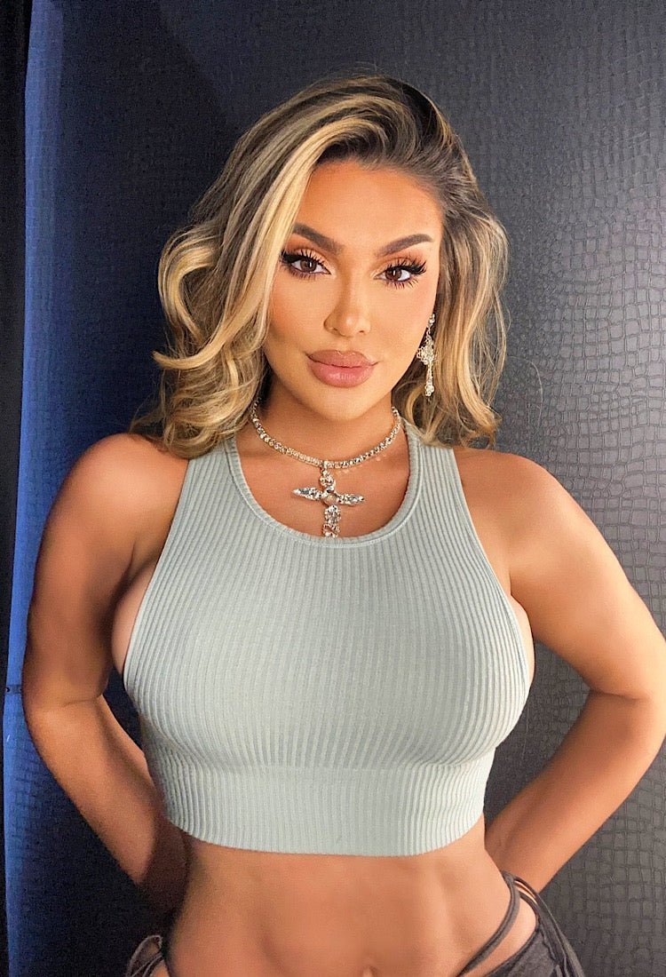 Chill Babe Crop Top (Mint) - OMG Swim