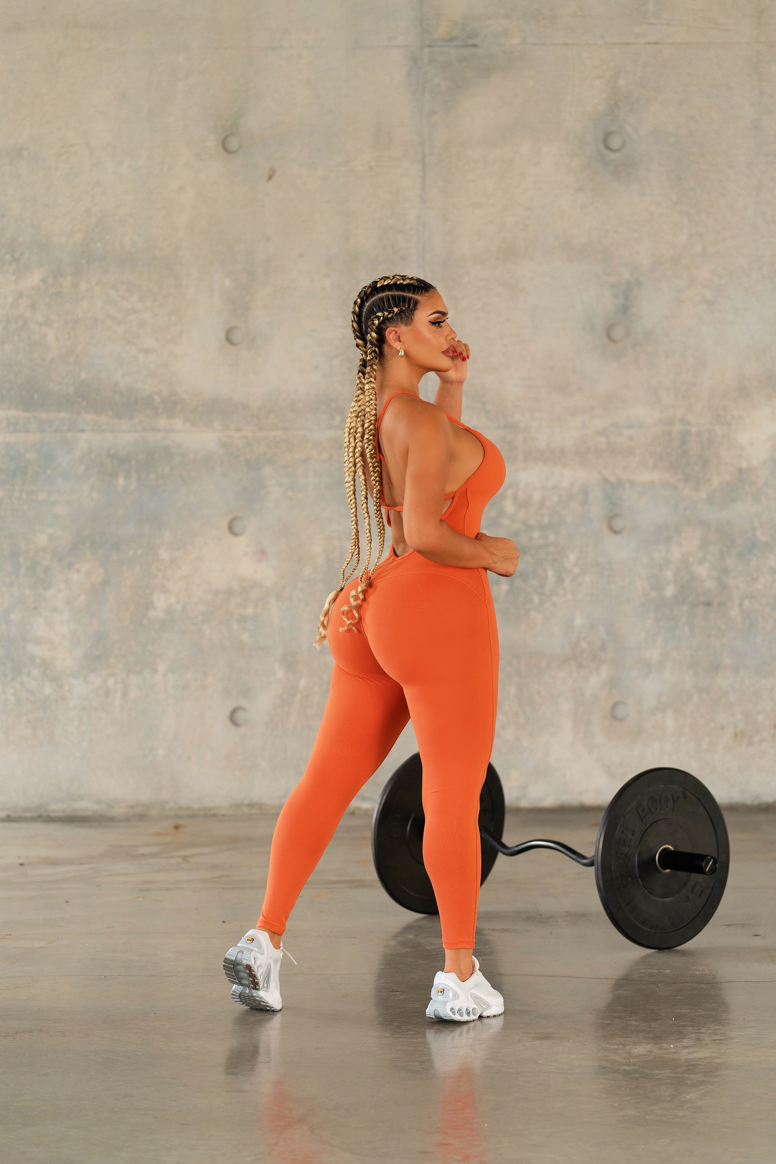 FIT AF JUMPSUIT (ORANGE) - OMG Swim
