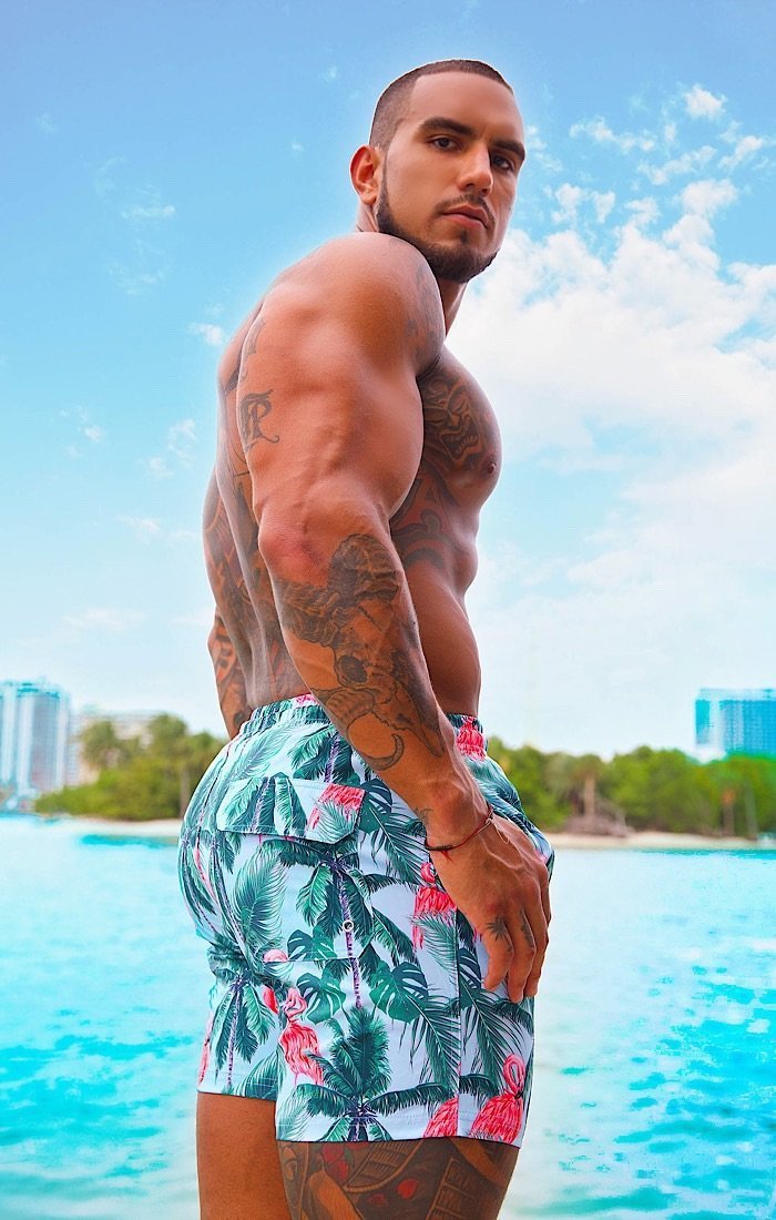 Flamingo Drive Swim Shorts - OMG Swim