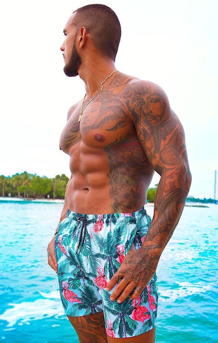 Flamingo Drive Swim Shorts - OMG Swim