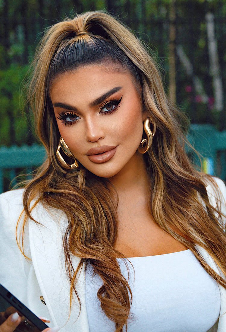 Gold Oversized Chained Earrings - OMG Swim