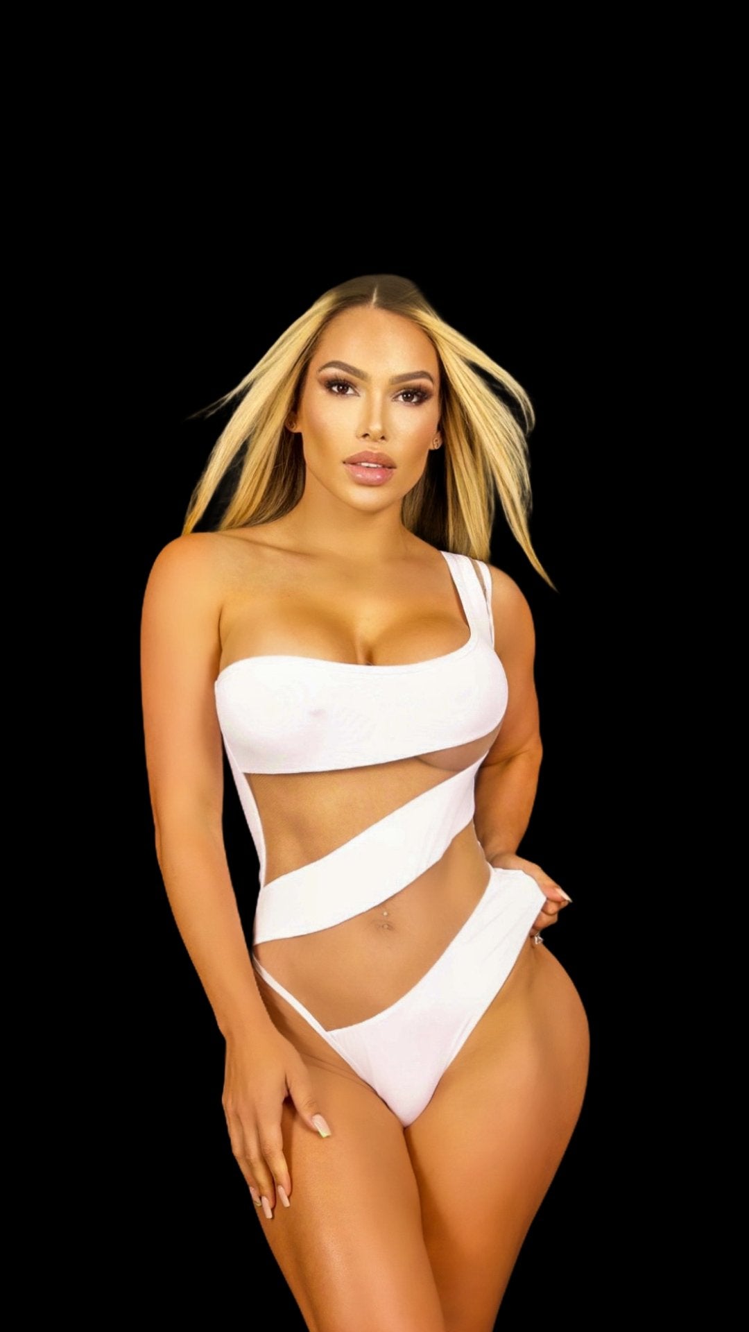 LOOK AT ME NOW MONOKINI (White) - OMG Swim