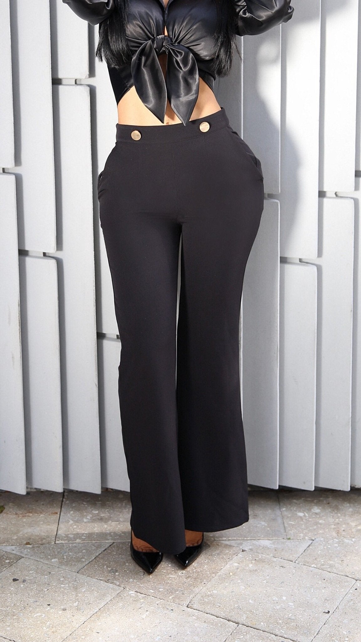 women wearing high-waisted Trouser Pants - OMG Swim