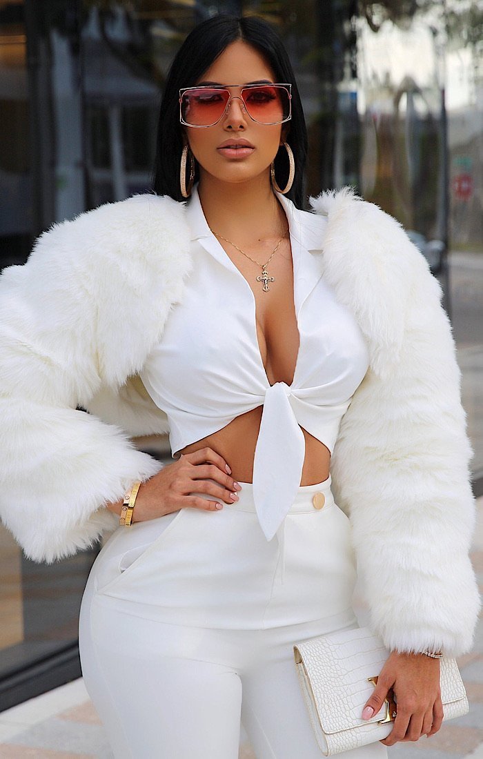 She’s The Boss Faux Fur Coat - OMG Swim