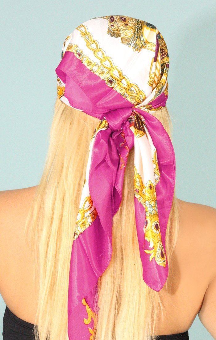 The Fuchsia Chained Headscarf - OMG Swim