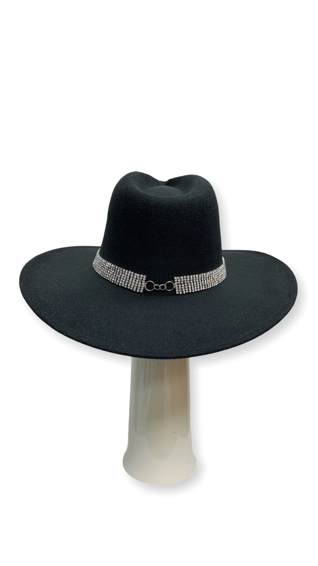 The Shiny Fedora Hat (Black) - OMG Swim