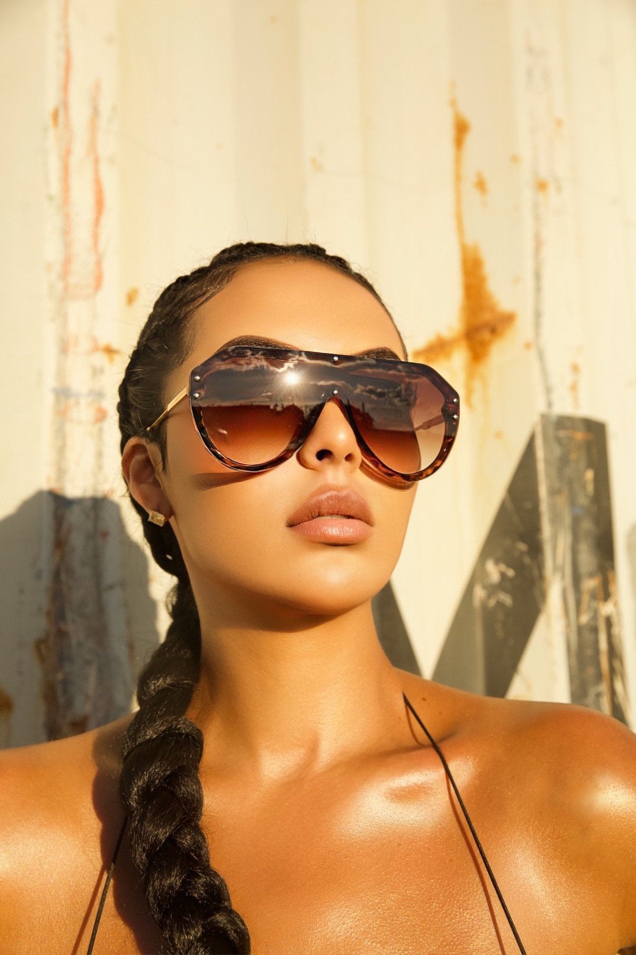 Too Cool Shades (Brown) - OMG Swim