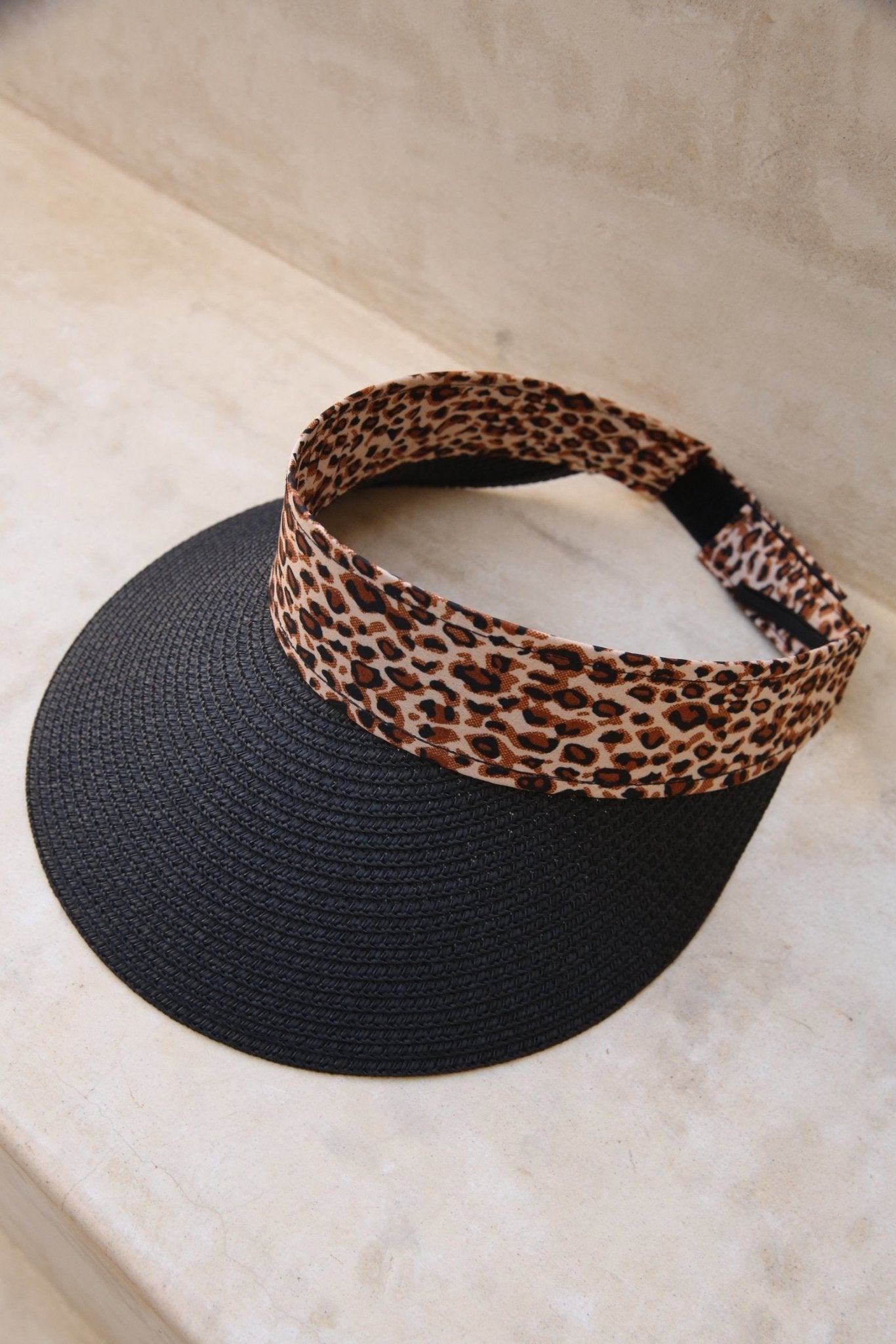 Under exposed Sun Blocker Hat (Black Cheetah) - OMG Swim