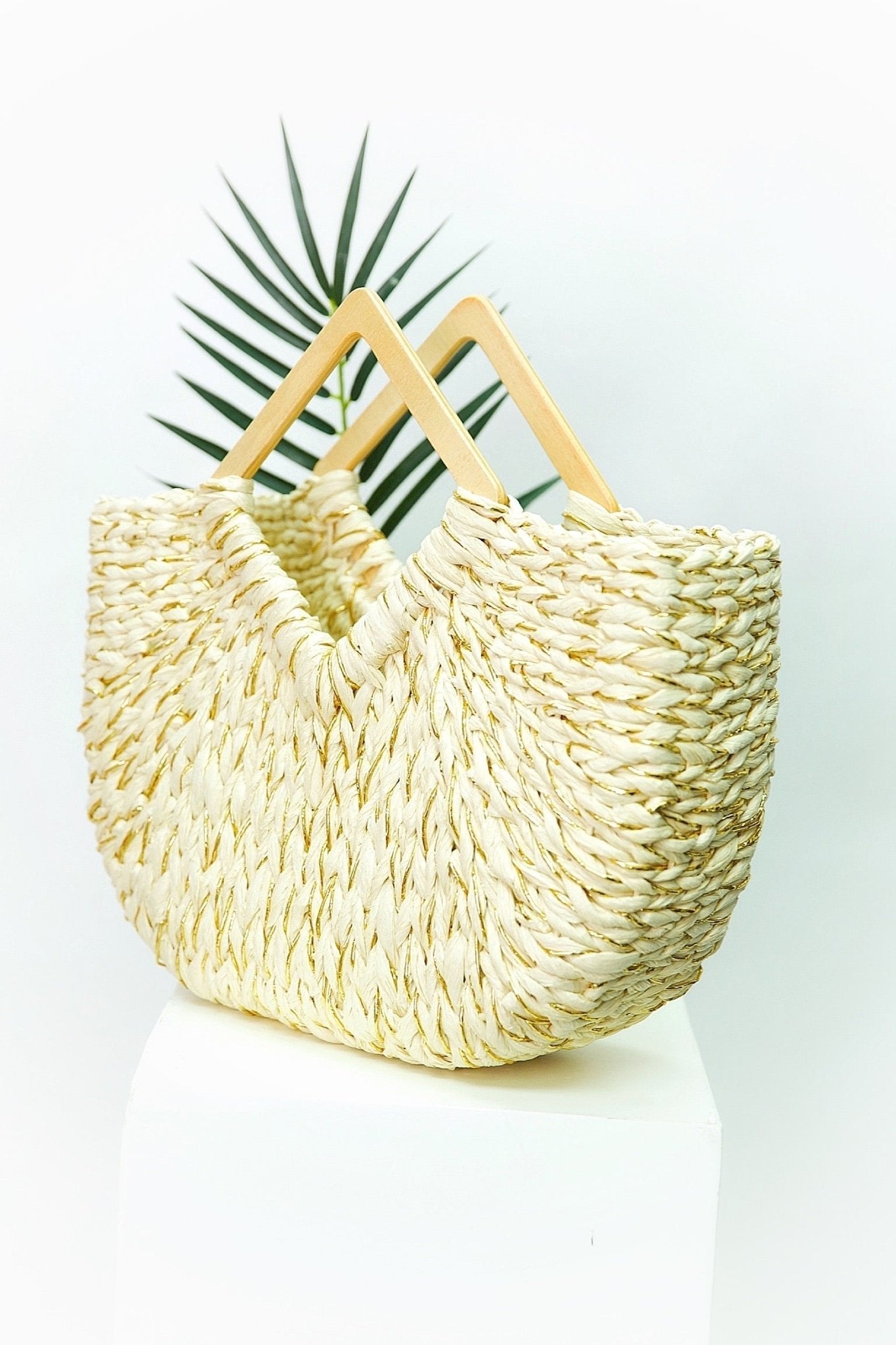 Vacation Time Beach Bag (Beige) - OMG Swim