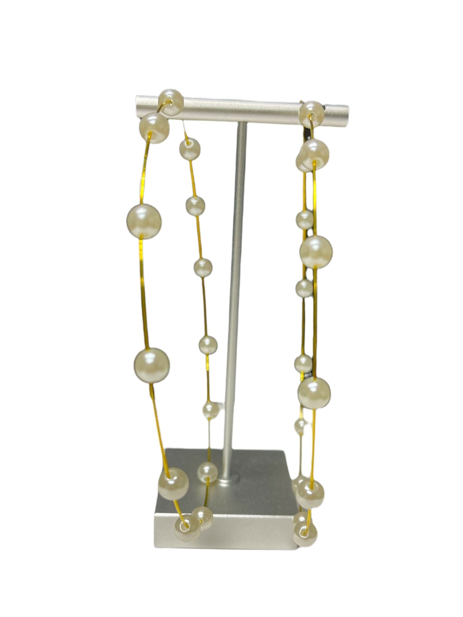 Pearl Hoops (Gold) - Omg Miami Swimwear