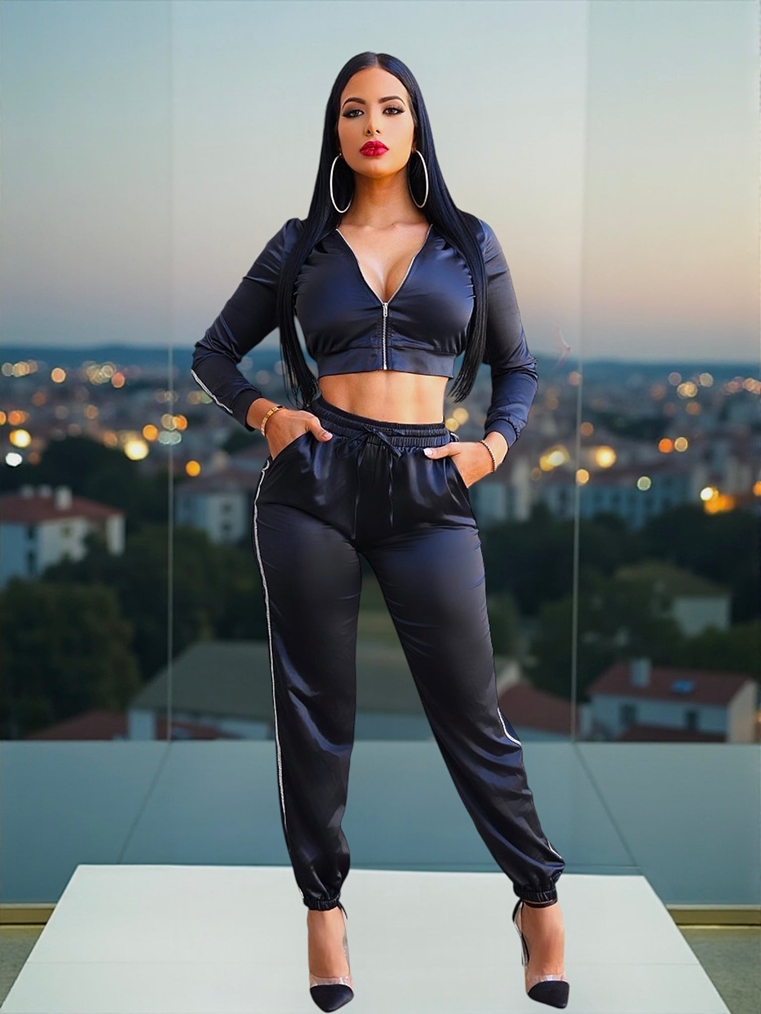 Love Don’t Cost A Thing Track Suit (Black)