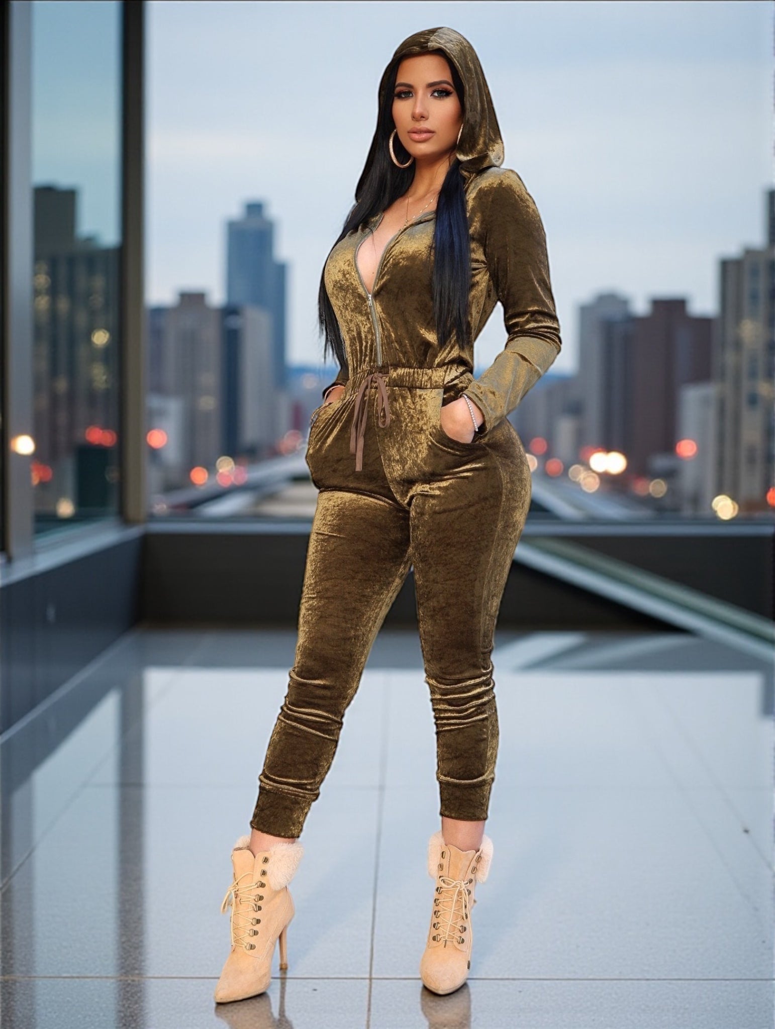 Im Real Velour Jumpsuit