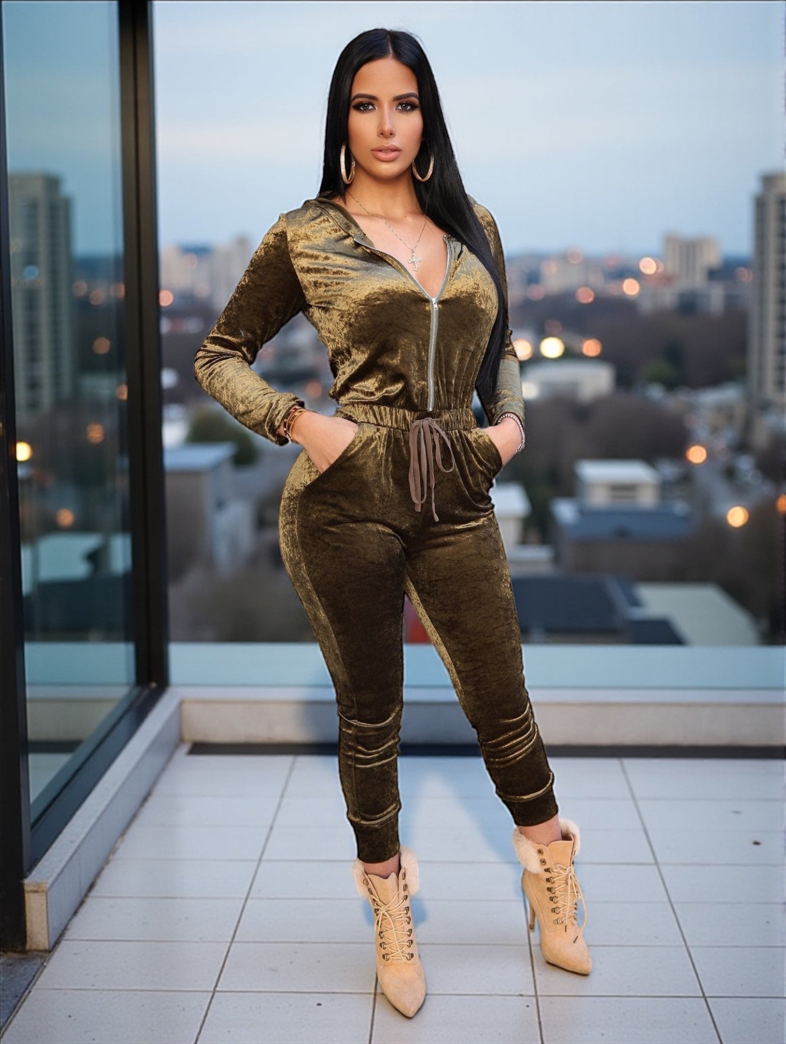 Im Real Velour Jumpsuit