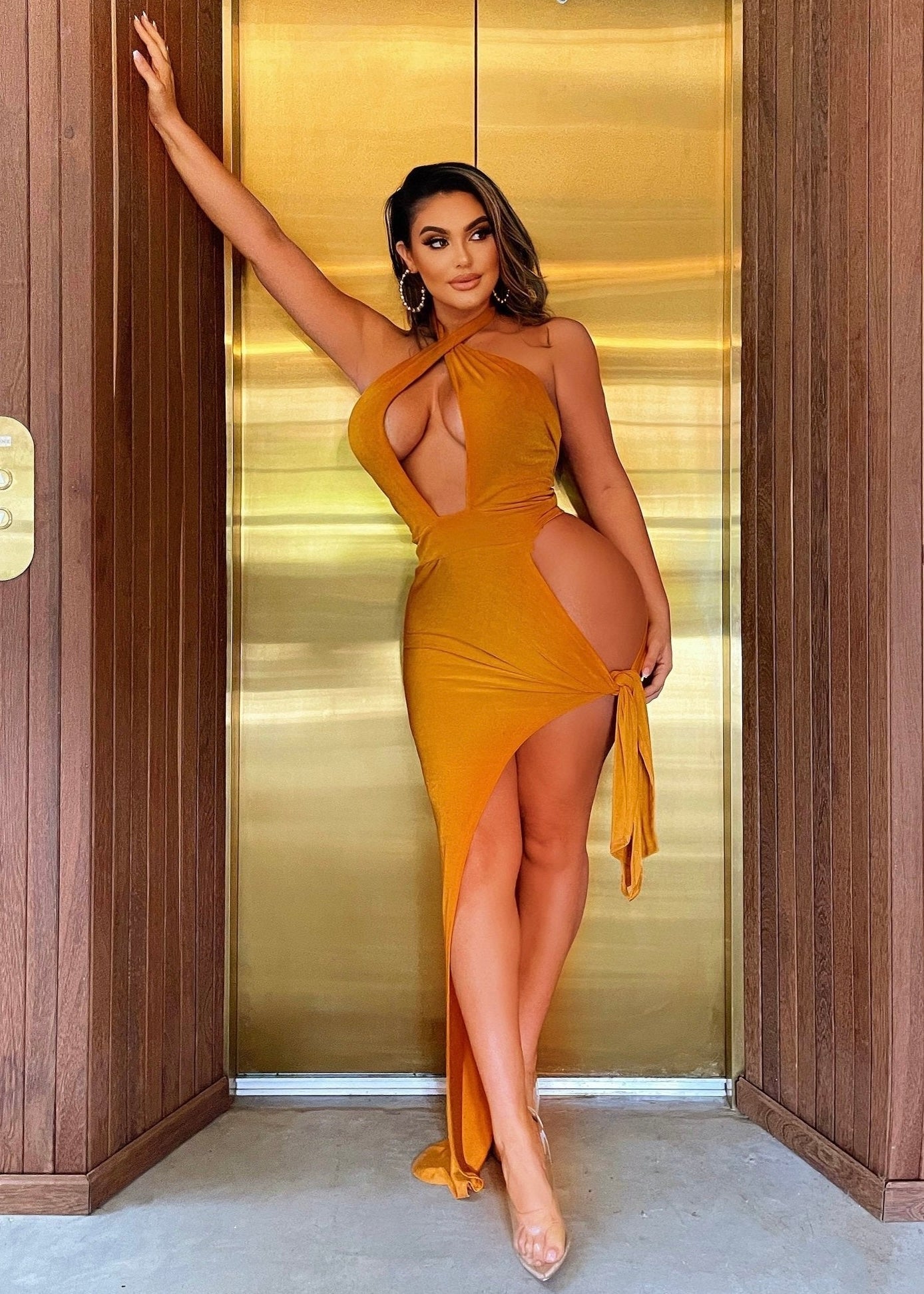 Atrevida Dress (Mustard) - Omg Miami Swimwear