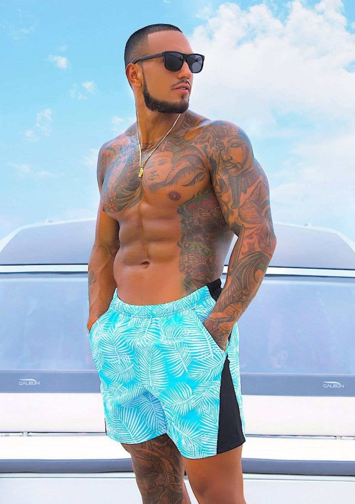 Blue Long Island Swim Shorts - OMG Swim