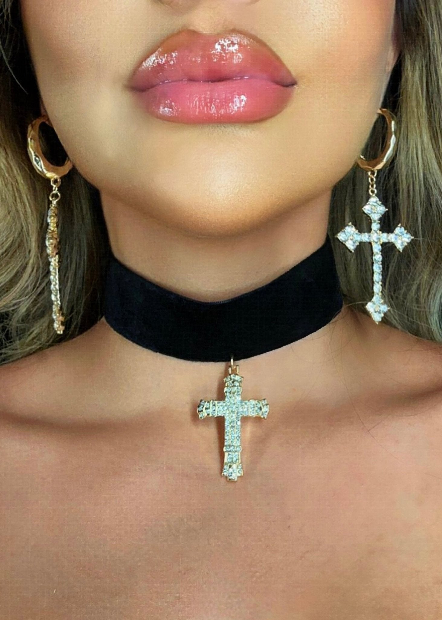 Choke Her Cross Necklace - OMG Swim