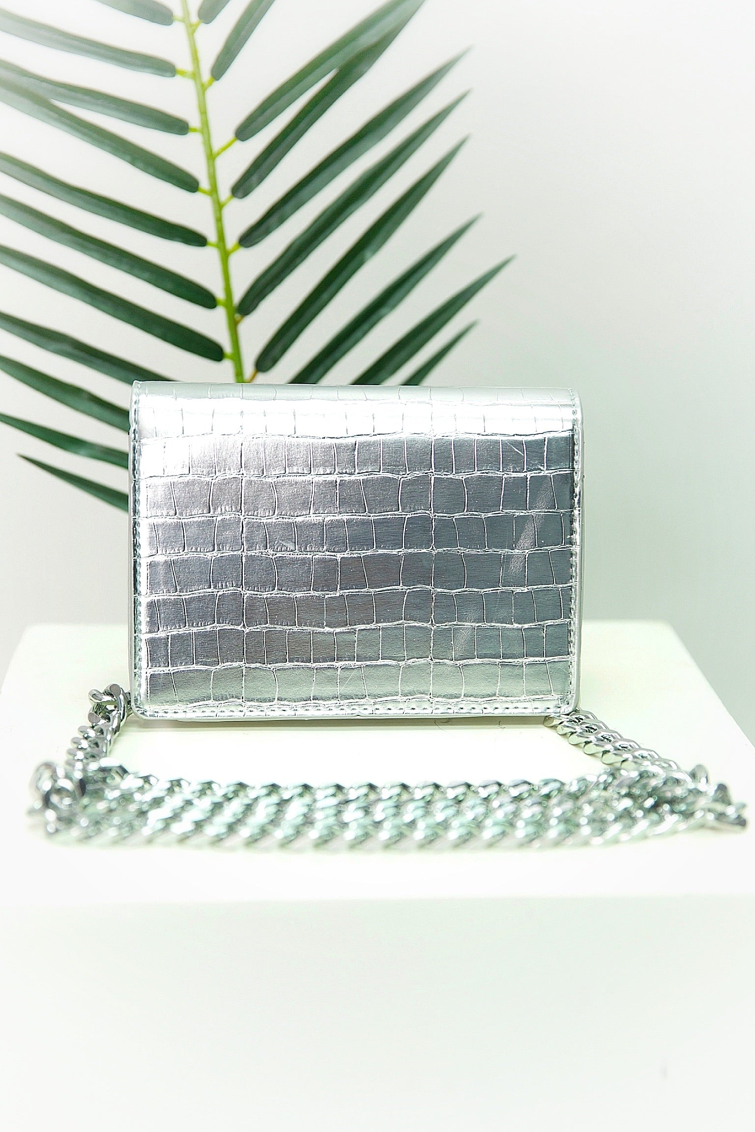 Crocodile Silver Clutch - OMG Swim