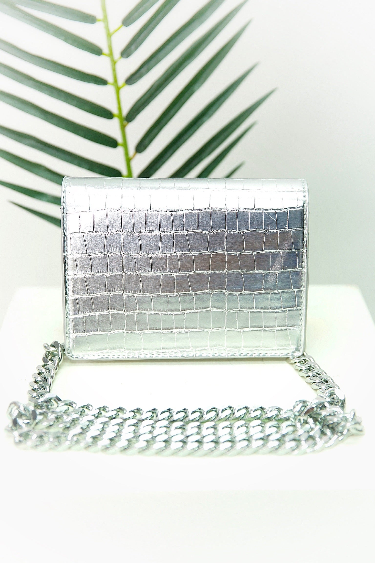 Crocodile Silver Clutch - OMG Swim