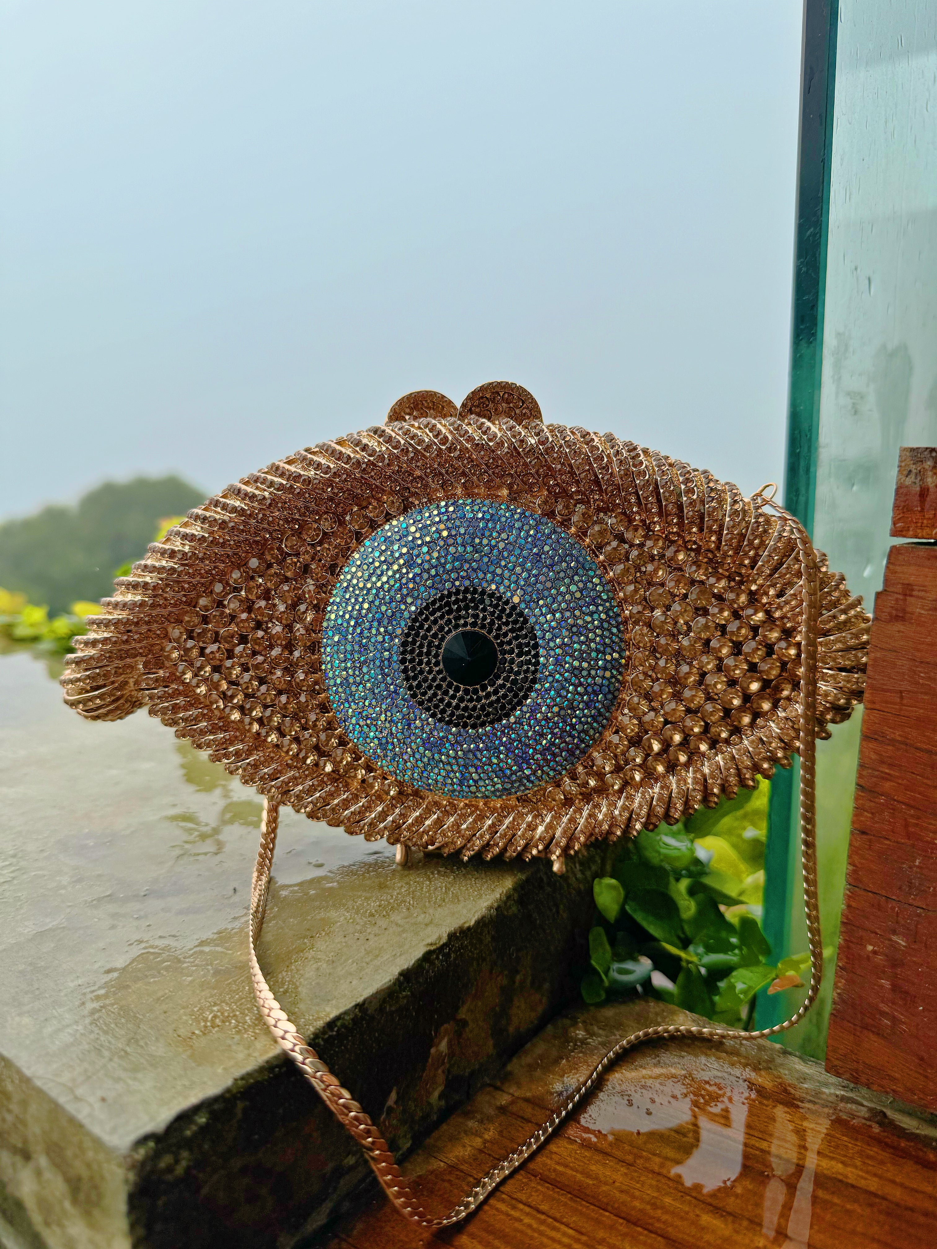 Elegant Evil Eye Gold Bag - OMG Swim