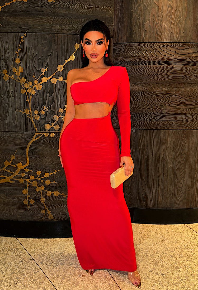 First Date Night Dress (Red) - OMG Swim