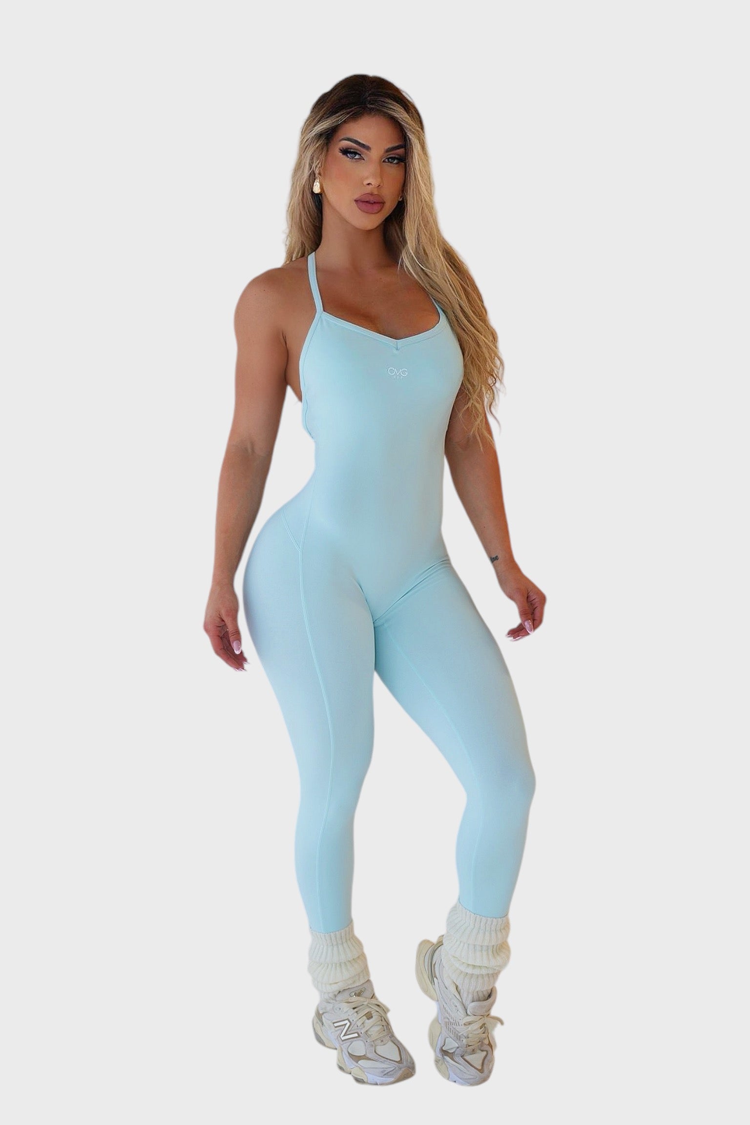 FIT AF JUMPSUIT NEW (LIGHT BLUE) - OMG Swim