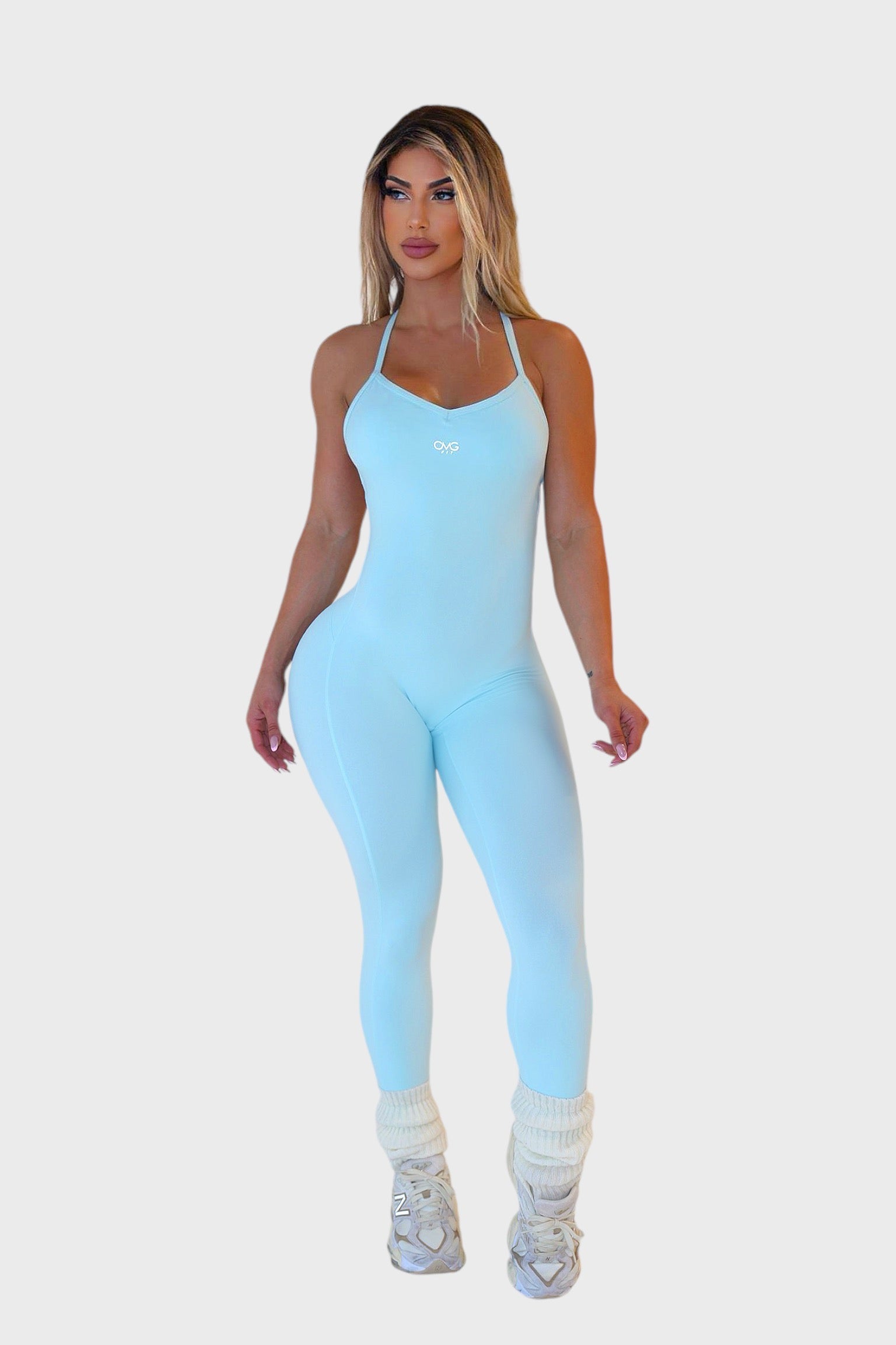 FIT AF JUMPSUIT NEW (LIGHT BLUE) - OMG Swim