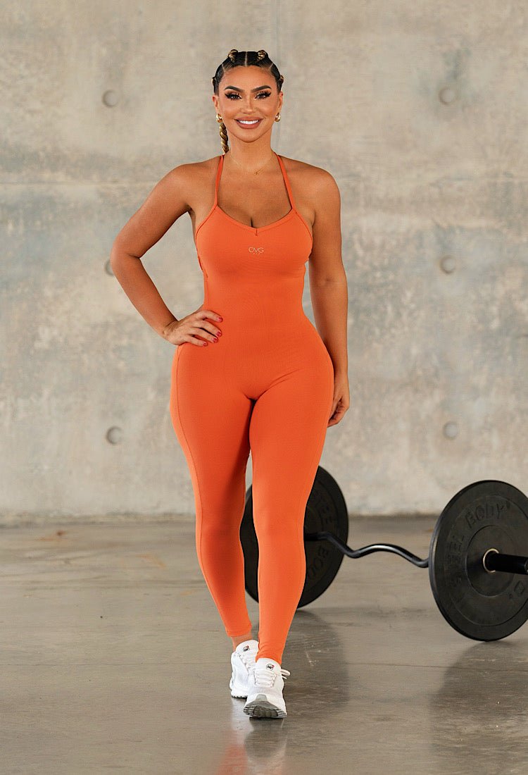 FIT AF JUMPSUIT (ORANGE) - OMG Swim