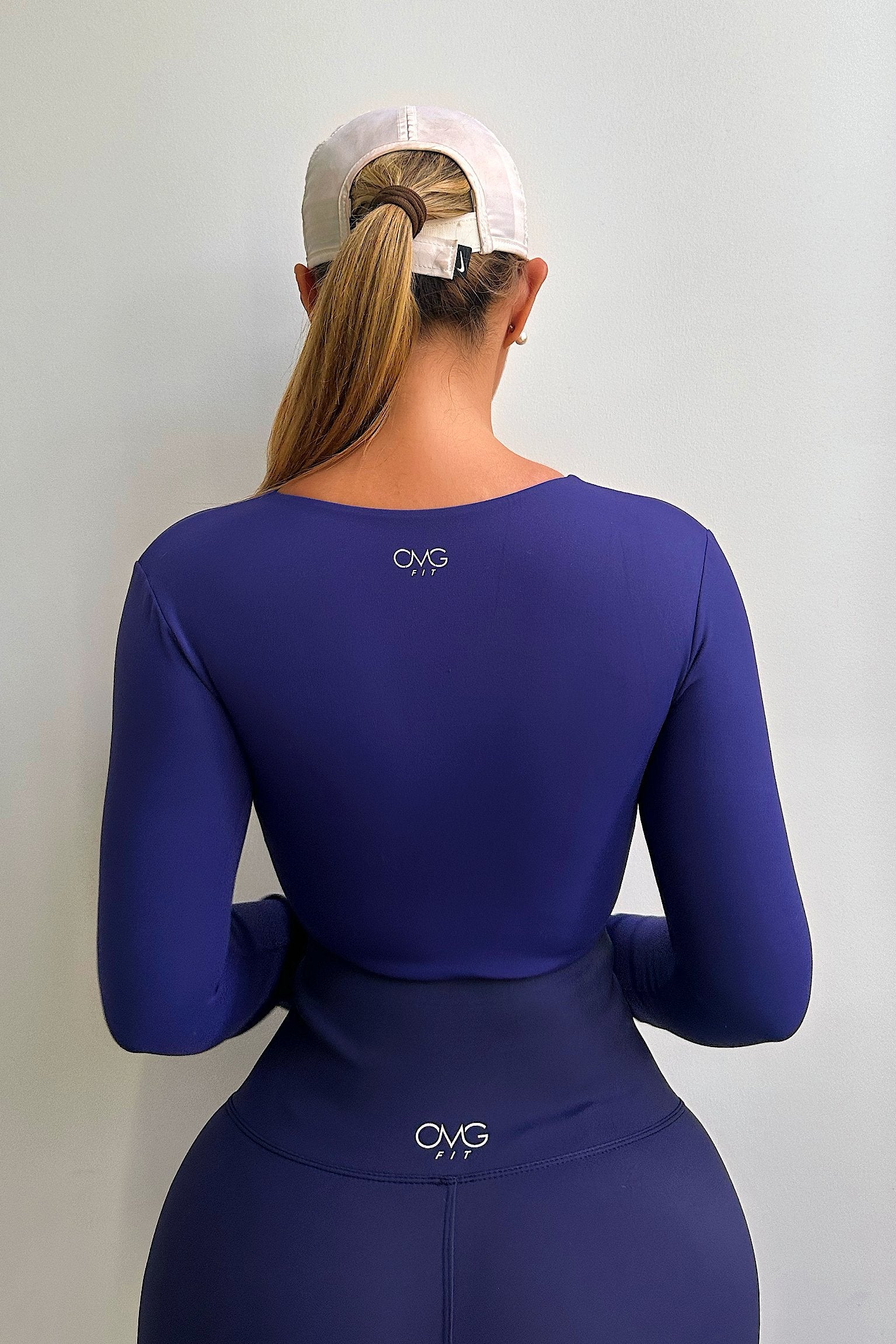 Flexing Fitwear Crop Top (Blue) - OMG Swim