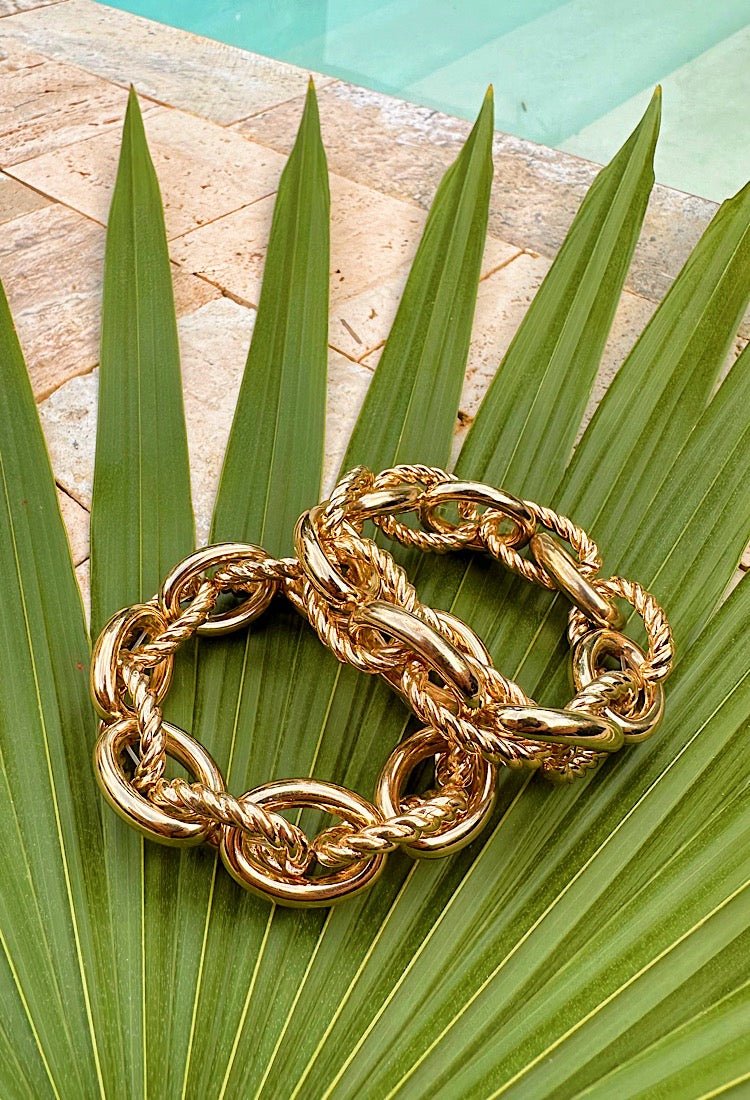 Gold Chain Bracelet - Omg Miami Swimwear