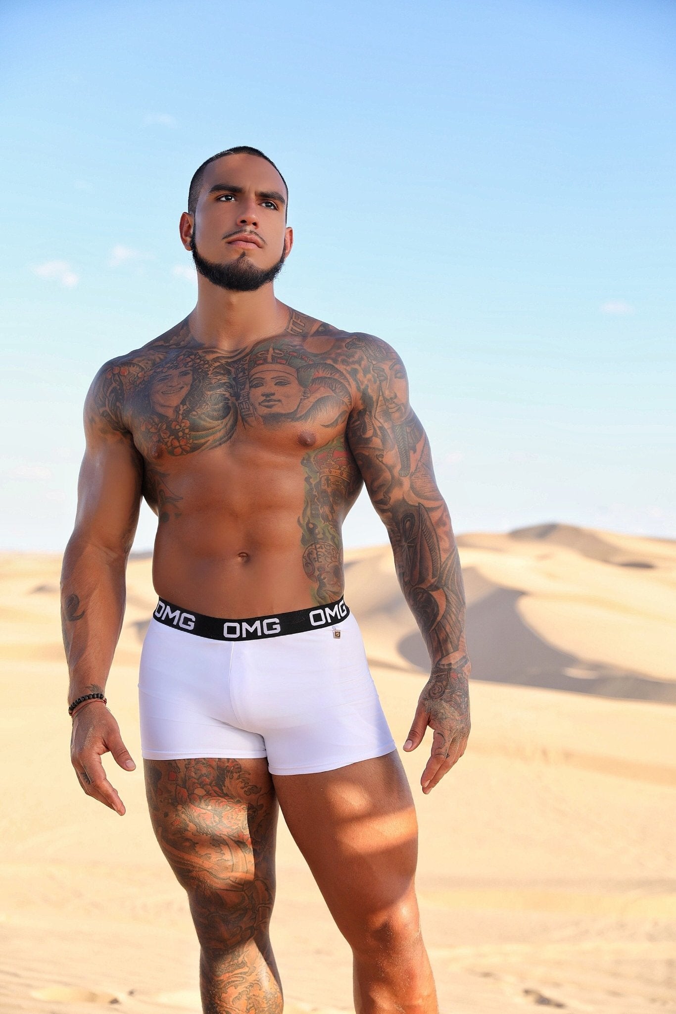 OMG KING Swim Shorts (WHITE) - OMG Swim