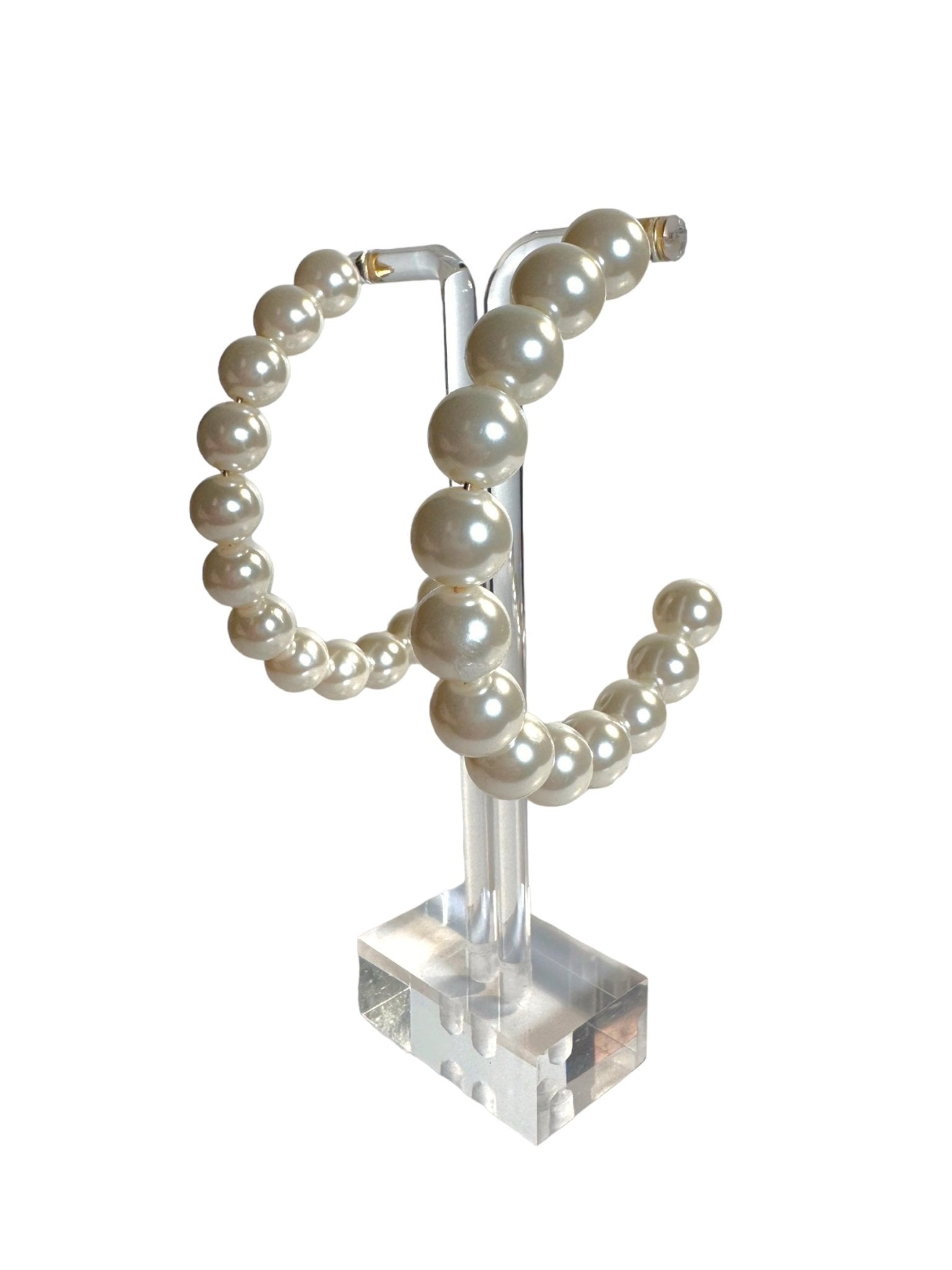 Pearls on Pearls Earrings (White) - OMG Swim