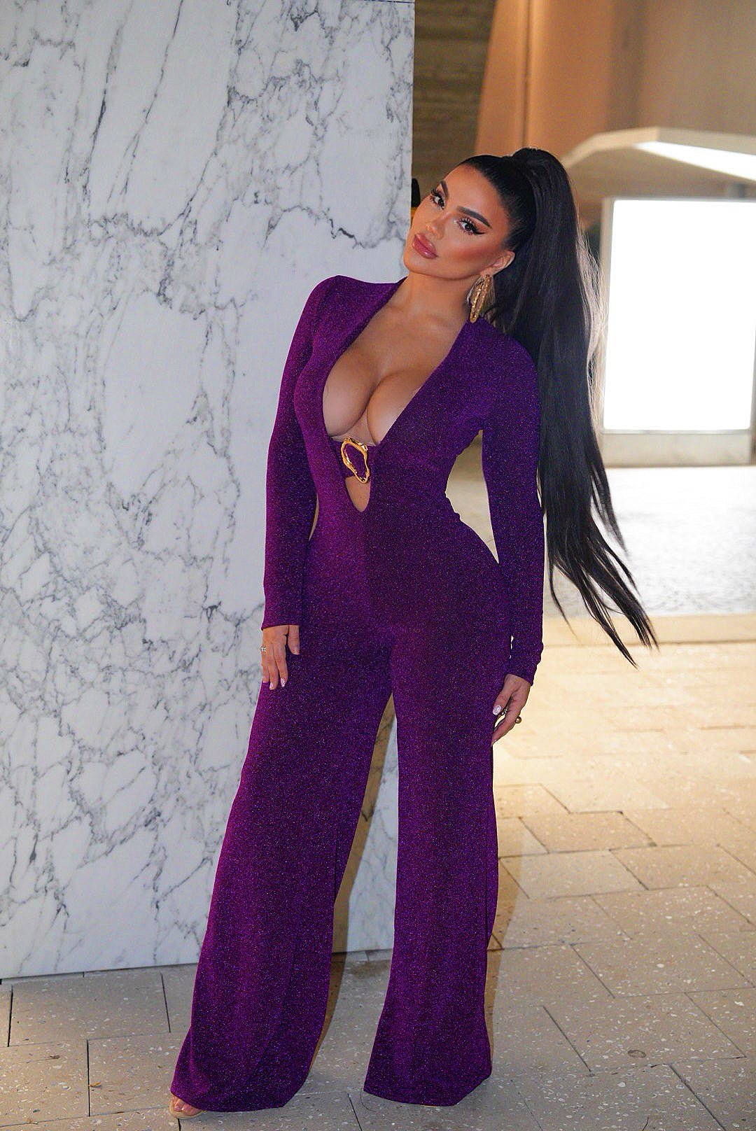 Royalty Jumpsuit (Purple) - OMG Swim