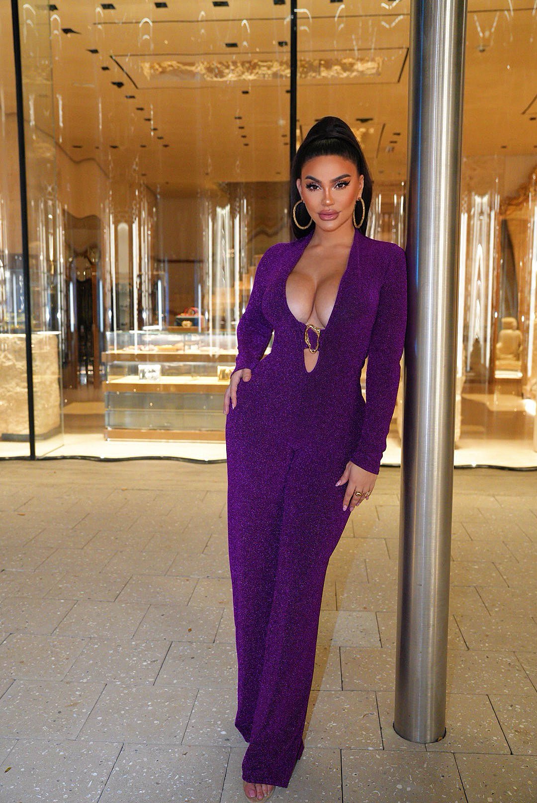 Royalty Jumpsuit (Purple) - OMG Swim