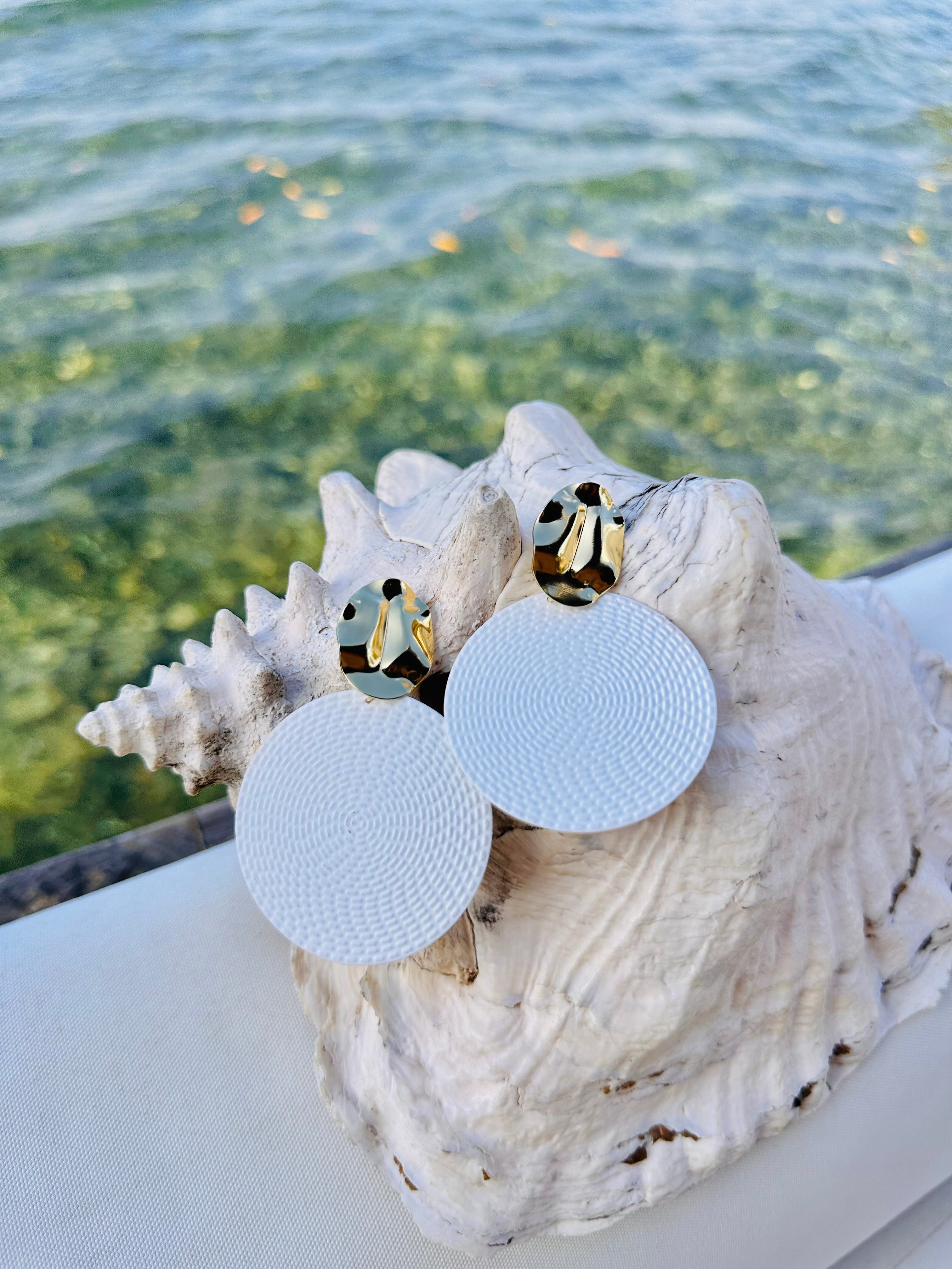 Stand out Earrings (White) - OMG Swim