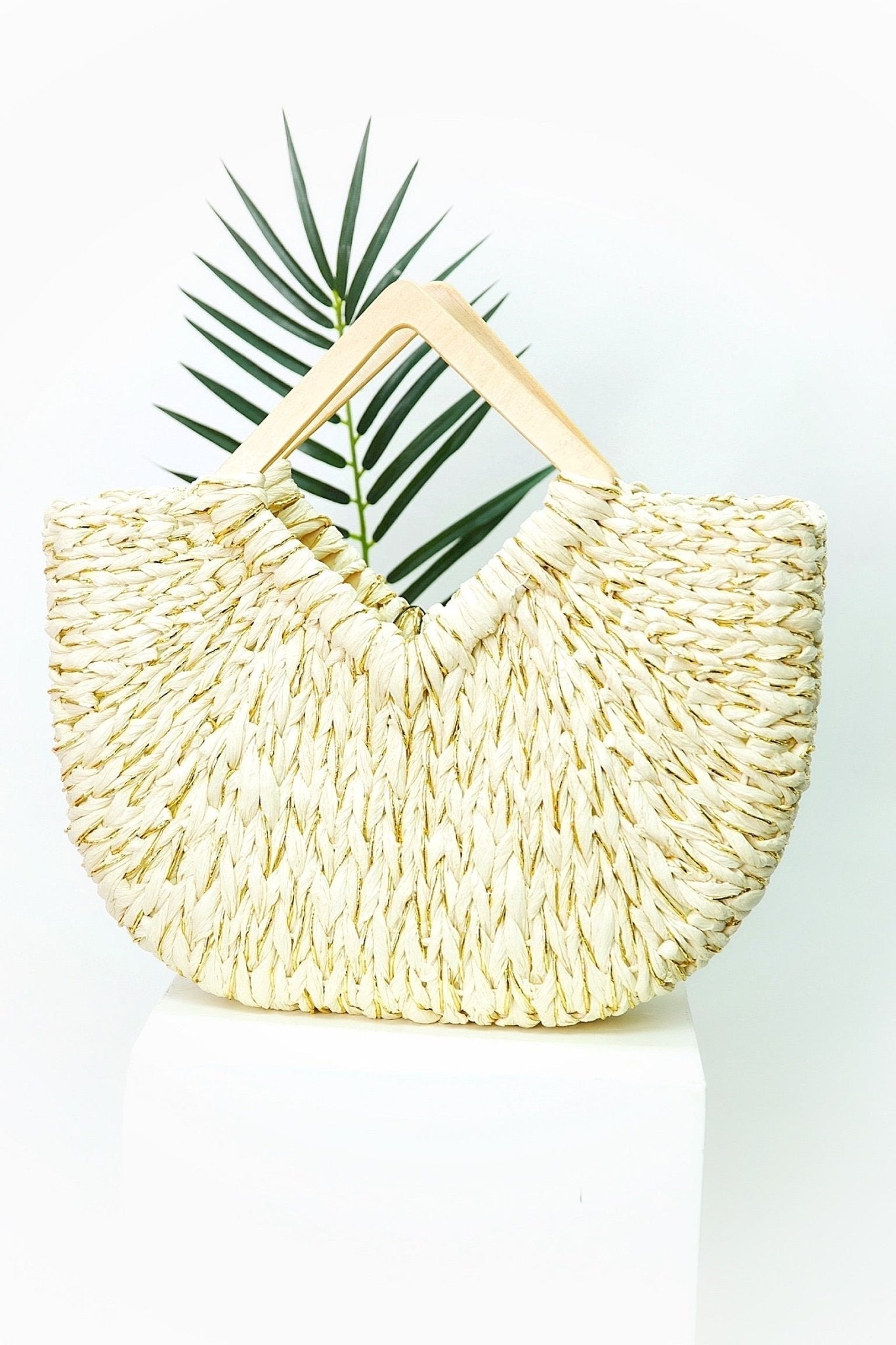 Vacation Time Beach Bag (Beige) - OMG Swim